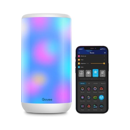 Govee RGBIC Table Lamp, Smart Lamp Work with Alexa, LED Lamp with Music Sync and 43 Scene Modes, Color Changing Lamp for Bedroom Decor