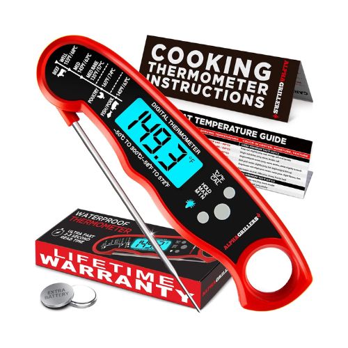 Alpha Grillers Instant Read Meat Thermometer for Grill and Cooking