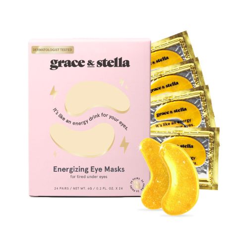 grace & stella Under Eye Mask (Gold, 24 Pairs) Reduce Dark Circles, Puffy Eyes, Undereye Bags, Wrinkles 