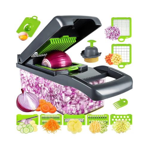 Vegetable Chopper, Pro Onion Chopper, Multifunctional 13 in 1 Food Chopper, Kitchen Vegetable Slicer Dicer Cutter