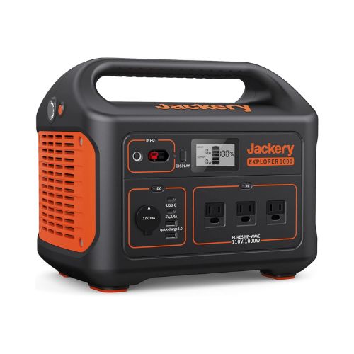 Jackery Explorer 1000 Portable Power Station, 1002Wh Capacity with 3x1000W AC Outlets