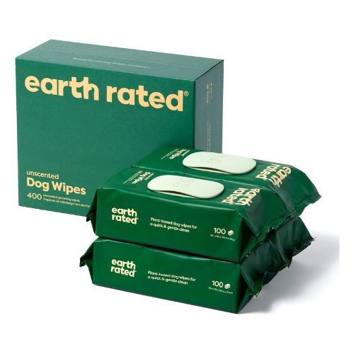 Earth Rated Plant Based Dog Wipes - Cleaning and Odor-Controlling