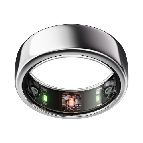 Oura Ring Gen3 Horizon - Silver - Size 9 - Smart Ring - Size First with Oura Sizing Kit - Sleep Tracking Wearable - Heart Rate - Fitness Tracker - 5-7 Days Battery Life